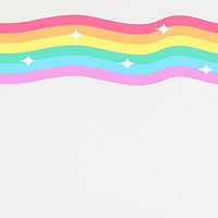 Sparkly psd cartoon rainbow background for kids