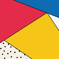 Psd abstract yellow red colorful triangle polka dot