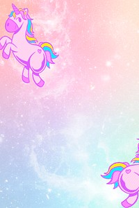 Unicorn pink and blue glittery pastel colorful banner