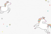 Colorful unicorn pastel cartoon on white background