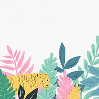 Side border psd retro animal jungle background