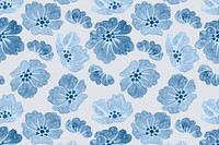 Vector blue floral pattern vintage background