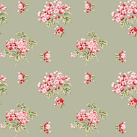 Vector colorful verbena flower pattern vintage  background