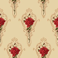 Rose ornamental floral pattern vintage background