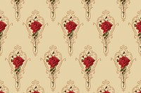 Psd res rose floral pattern vintage background