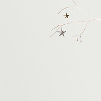 Christmas star ornaments psd with white background