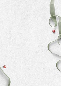 Christmas ribbon psd banner on white background