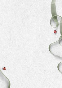 Christmas ribbon psd banner on white background