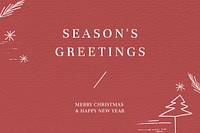 Season's greetings vector r Christmas card