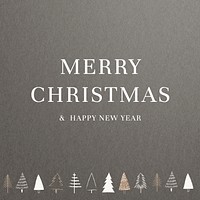 Seasons greeting message card vector Merry Christmas &amp; happy new year