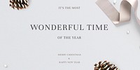Christmas wonderful time of the year social media banner background