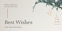 Seasonal greeting best wishes vector banner Christmas background