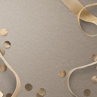 Christmas gold ribbon social media post background with design space