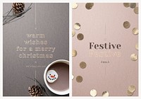 Christmas poster template vector set