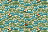 Psd Chinese wave pattern oriental background