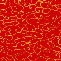 Oriental cloud pattern red Chinese background