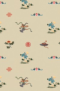 Chinese floral pattern psd oriental background