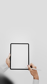 Tablet digital device mockup with pen 