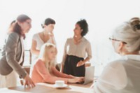 Diverse businesswomen teamwork in office