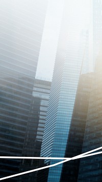 Blue office buildings in city urban background