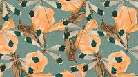 Abstract butterfly floral pattern, vintage remix from The Naturalist&#39;s Miscellany by George Shaw