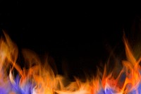 Burning  fire flame psd border