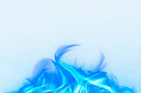 Retro blue fire flame vector border 