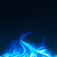 Retro blue fire flame psd border frame  with black background