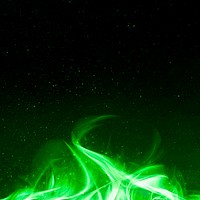 Retro green fire flame psd border frame