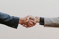 Business partners handshake psd corporate business concept