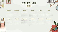 2021 calendar set hand drawn lifestyle