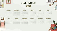 2021 calendar HD wallpaper psd printable template set hand drawn lifestyle