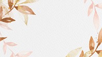 Watercolor leaf HD wallpaper, beige background