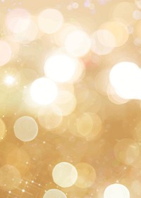 Shiny gold bokeh background festive invitation card