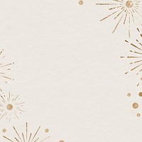 Glittery firework beige background psd new year celebration