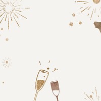 Glittery champagne background new year celebration