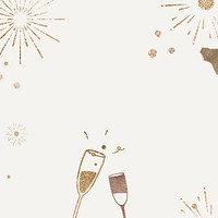 Sparkling champagne background psd new year celebration