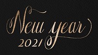 New year 2021 greeting banner psd