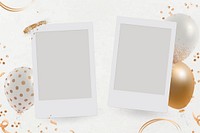 Festive instant photo frames vector festive background