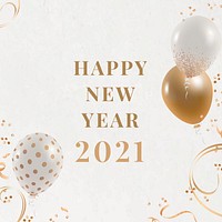 Happy new year 2021 background for social media post