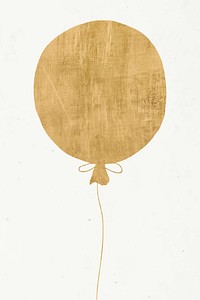 Festive luxury gold balloon vector design element