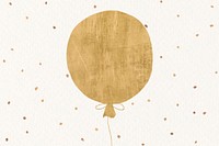 Gold balloon festive background psd