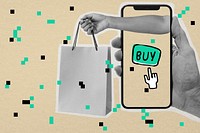 Contactless online shopping psd in new normal life