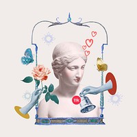 Greek goddess statue vector online dating notification aesthetic mixed media