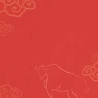 Chinese New Year border psd red background