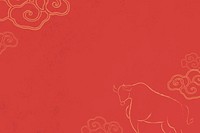 Chinese New Year border psd red background