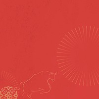 Chinese New Year psd red ox background