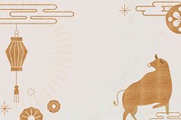 Chinese New Year border vector beige background