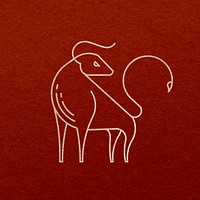 Chinese Ox Year gold psd design element