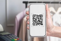 Contactless payment phone mockup psd in the new normal